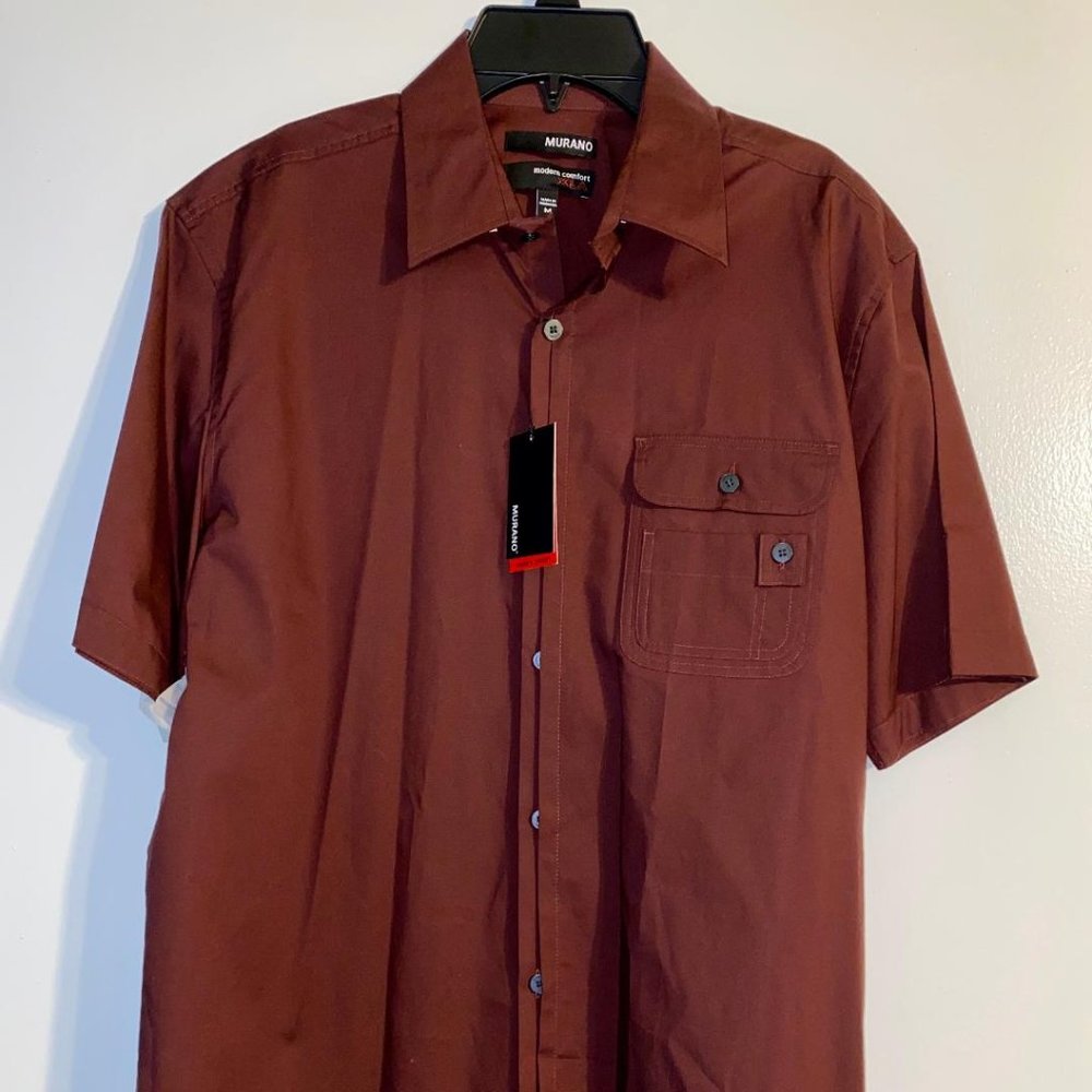 💙 NWT Murano Short Sleeve Button Down Casual Shirt